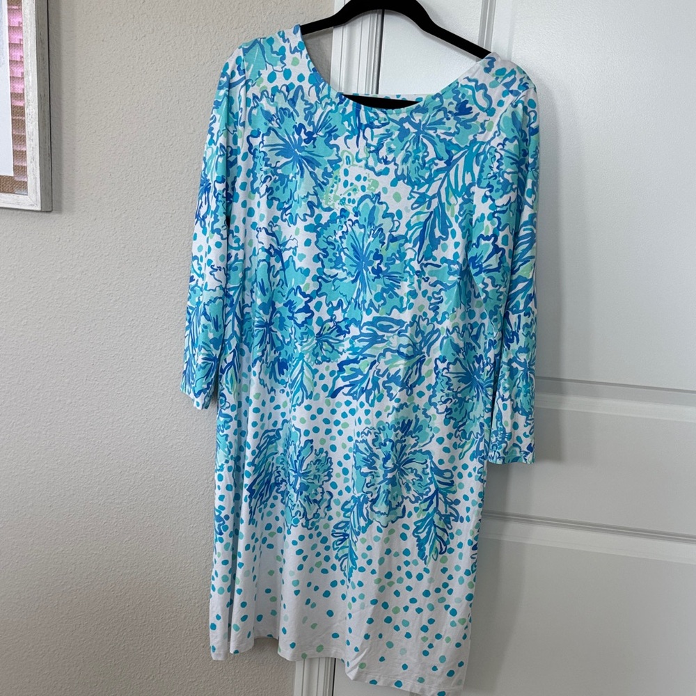 Lilly Pulitzer Ophelia Blue and White Floral Dress Never Worn